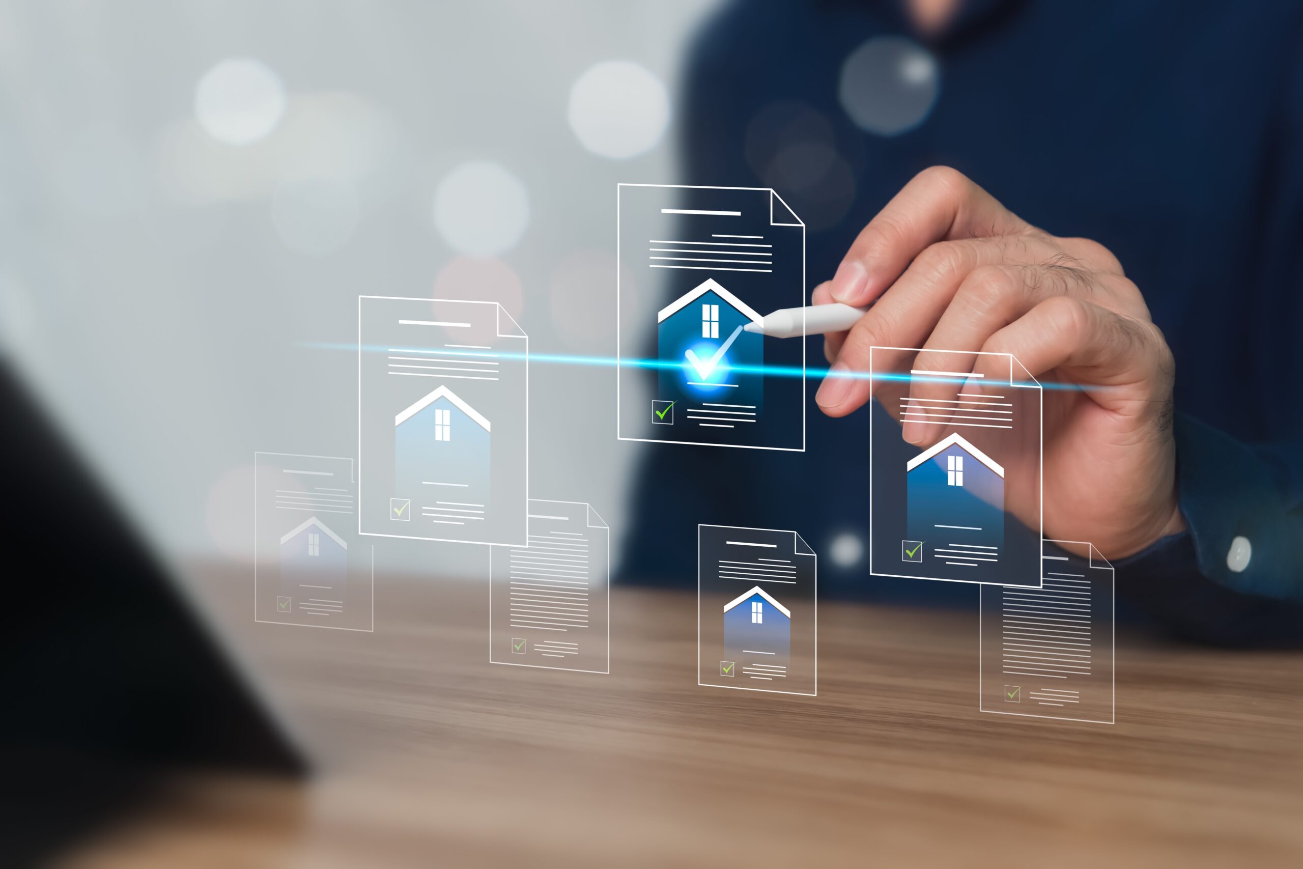 diseño de contrato digital firmado por persona vestida formalmente